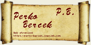 Perko Berček vizit kartica